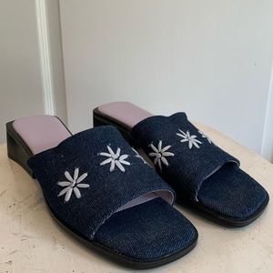 Calico open toe shoes